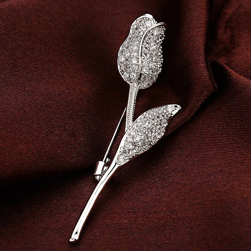 

Wholesale-brooch designer brooches jewelry fashion zircon setting pins pearl brooches Titanium with silver plated for men and women NE999-6