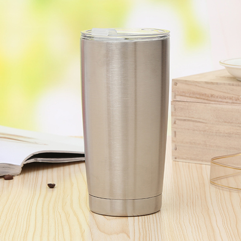 

20oz Coffee Mug Cup Stainless Steel Vacuum Insulated Tumbler Big Capacity Wide Mouth Beer Mugs Wine Glass Travel Car Water Bottle DBC VT1191, Stainless steel color