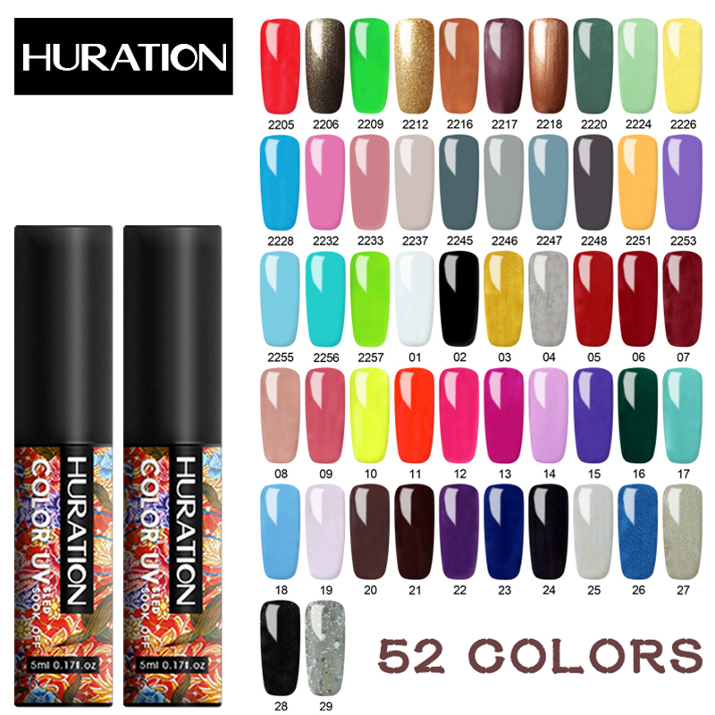

Huration Colorful Gel Nail Polish 5 Ml Color Gel Paint UV Nail Soak LED Colors Glitter Rainbow Varnish Paint, Fs001