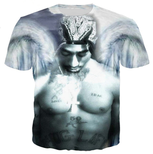 

Newest Popular Singer Rapper Tupac 2pac T Shirt Men Women Unisex Funny 3d Print Summer Short Sleeve O Neck Crewneck Casual Tops A213, Multi