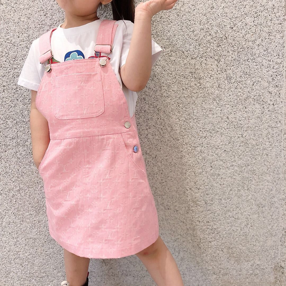 little girl denim overall dress