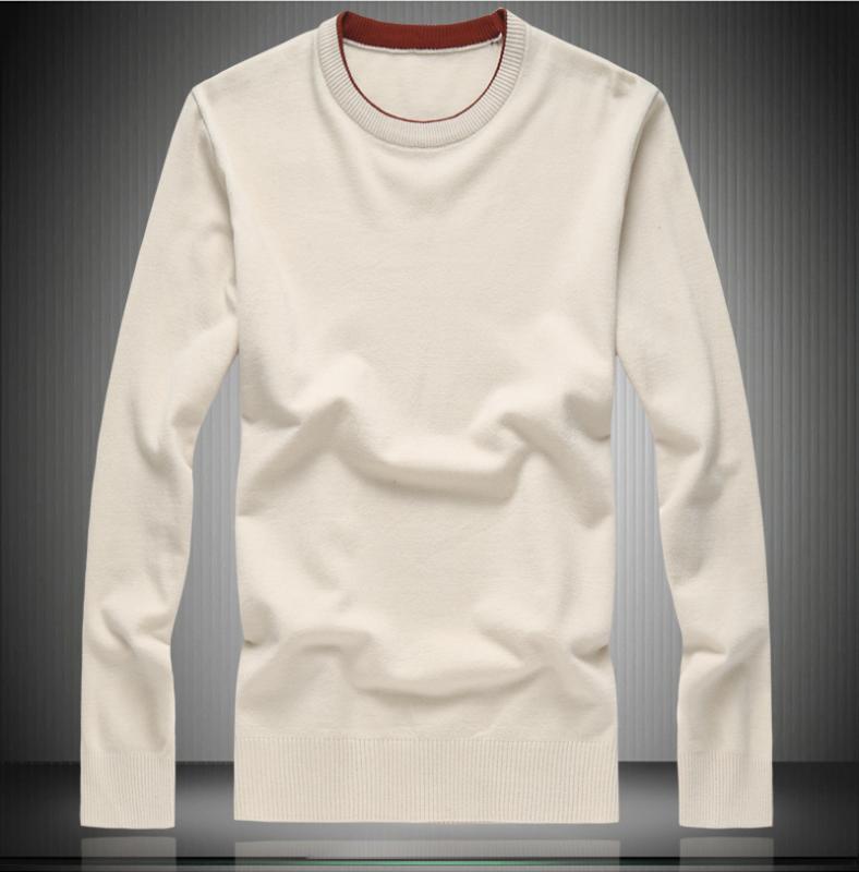 

Men'S Sweater O-neck Solid Color Casual Pullover 2020 New Autumn Winter Men's loose Knitted Pullovers 5XL 6XL 7XL 8XL 9881, Beige