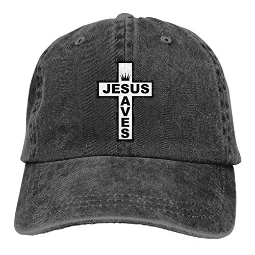 

New Arrivals Jesus Saves 2 Baseball Cap Dad Hat Adjustable Cap Visor Hat Unisexe Men Women Baseball Sports Outdoors Hip-hop hat, Grey