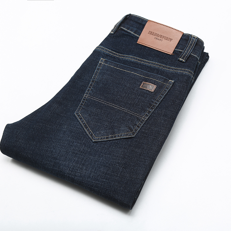

2020 Autumn winter Men Jeans Fashion Designer Straight Large Size thin Denim Jeans Pants, Blue
