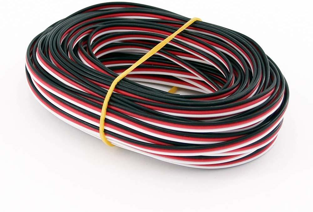 

FUSE MODEL 26AWG/22AWG JR Futaba Servo Extension Cable Wire 30/60 Cord Lead Extended Wiring for RC DIY accessories 5 Meters 16 feet, 26awg futaba 5m