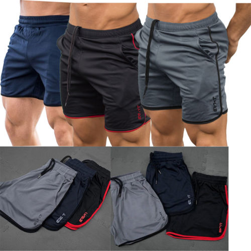 

Wholesale-Summer Running Shorts Men Sports Jogging Fitness Shorts Quick Dry Mens Gym Men Crossfit Sport gyms Short Pants, Black
