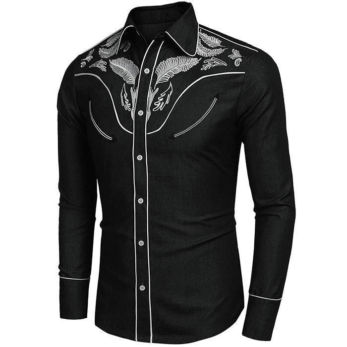 Coofandy Mens Western Shirts Long 