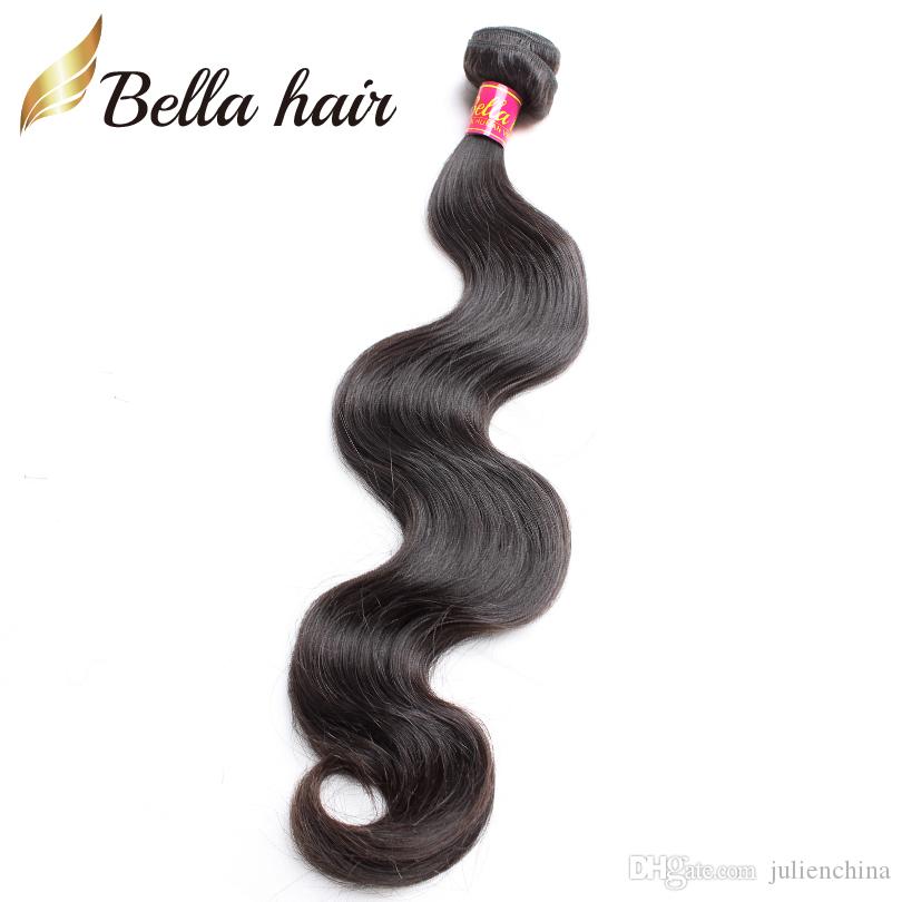 

Unprocessed Malaysian Virgin Weft 100% Human Hair Extensions Wavy Body Wave Natural Color Bundles 8A 1 Bundle Deals