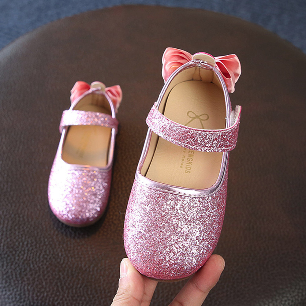

Children Sandals For toddler girl shoes Weddings Baby Girls Bowknot Sandals Sequins Sneaker Children Casual Single Shoes
