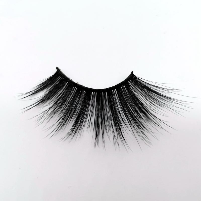 

New arrival Faux mink lashes 25mm natural long 3D silk strip fur handmade eyelashes wholesale price