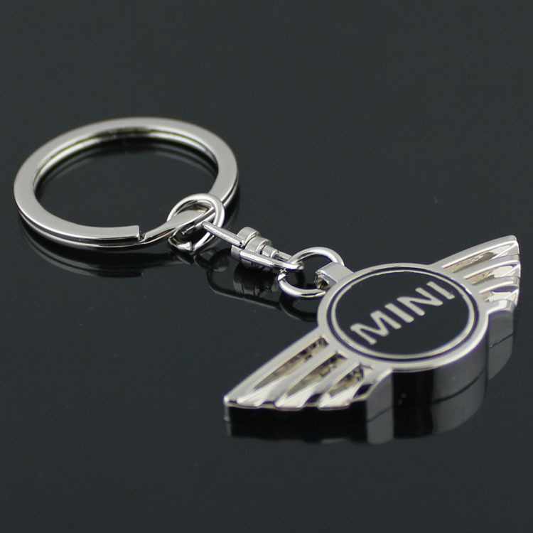 

4colors For MINI Cooper Autobots Angel Wings Brand sports car symbol Keychains Keyring Metal Auto Car Mini Wing Logo Key Chains, As pic