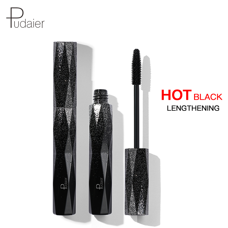 

Pudaier Mascara Natural Curl Easy To Brush Does Not Smudge Waterproof Lash Extensions Makeup Silk Professional For Eyes, Black