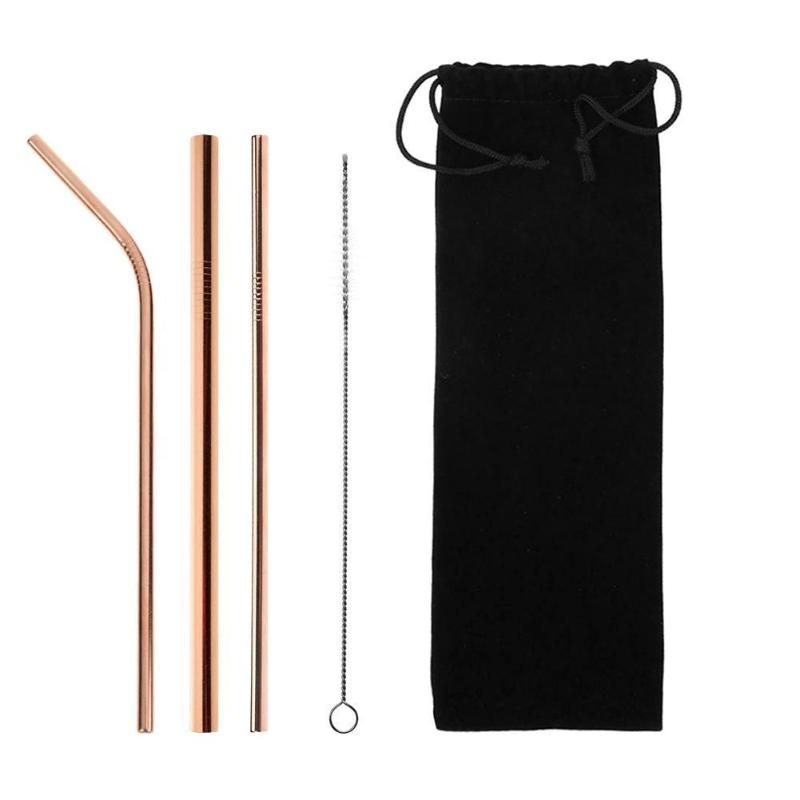 

Reusable Metal Drinking Straws 5Pcs 304 Stainless Steel Reusable 12mm Straight Straight Straw Drinks Bent Bent Straw Sturdy T7Y6