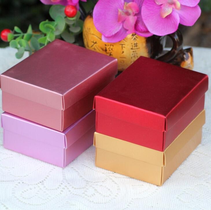 

10pcs Aluminum Carton Gift Box With Lid Small Cardboard Paper Box Candy Cookie Package Handmade Soap Boxes