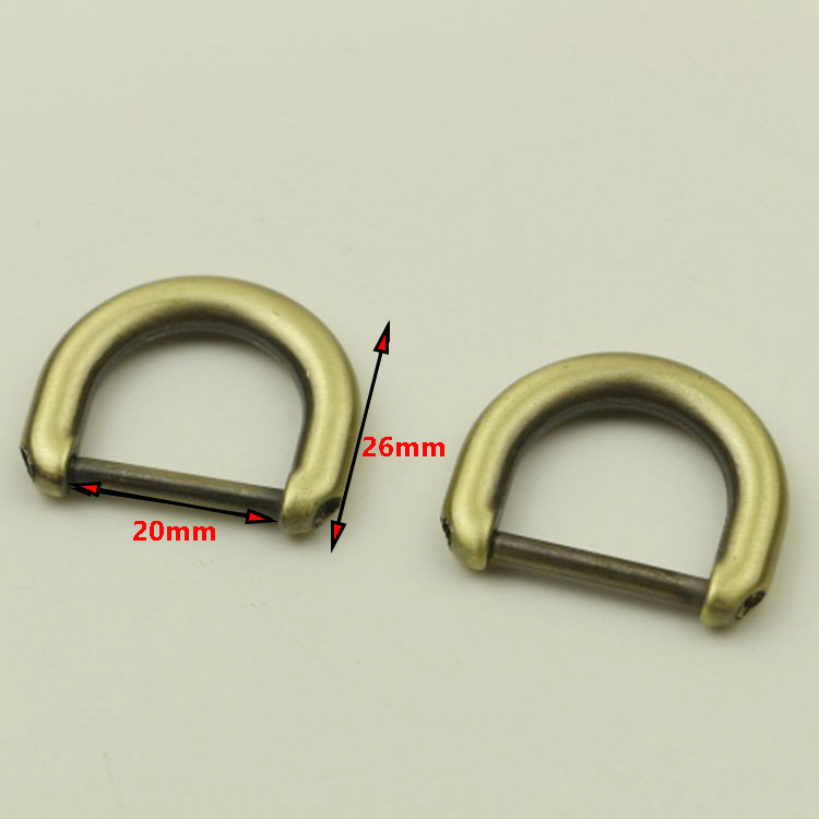 

Detachable D Ring Belt Buckles Screw 20mm Metal Bags Buckle Clasp Handbag Strap Hooks Handle Connector Hanger DIY Craft
