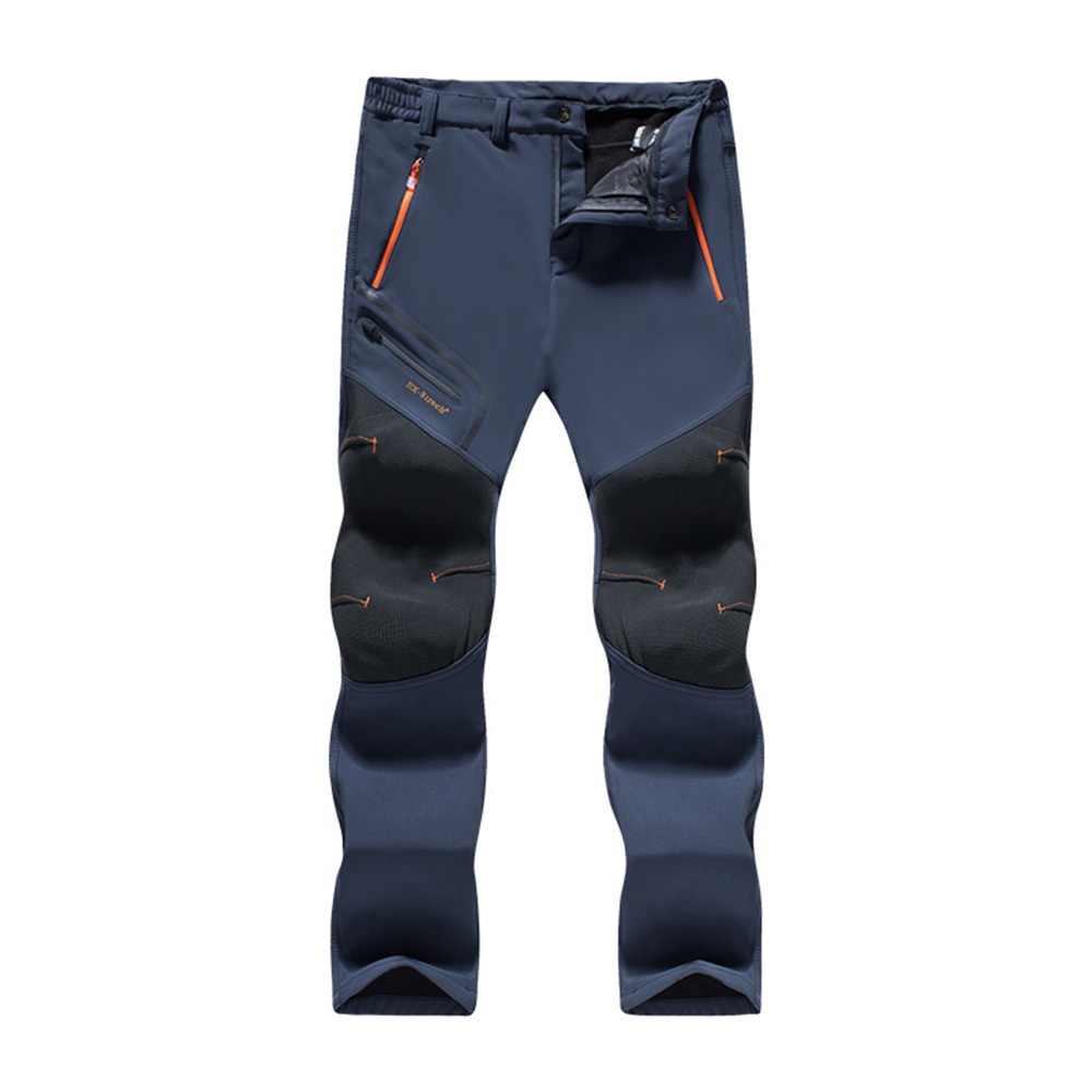 

Fashion Men Fleece Outdoor Assault Pant Thick Waterproof Breathable Mountaineering Trouser Winter Fishing Waterproof Camping Hot, Gray