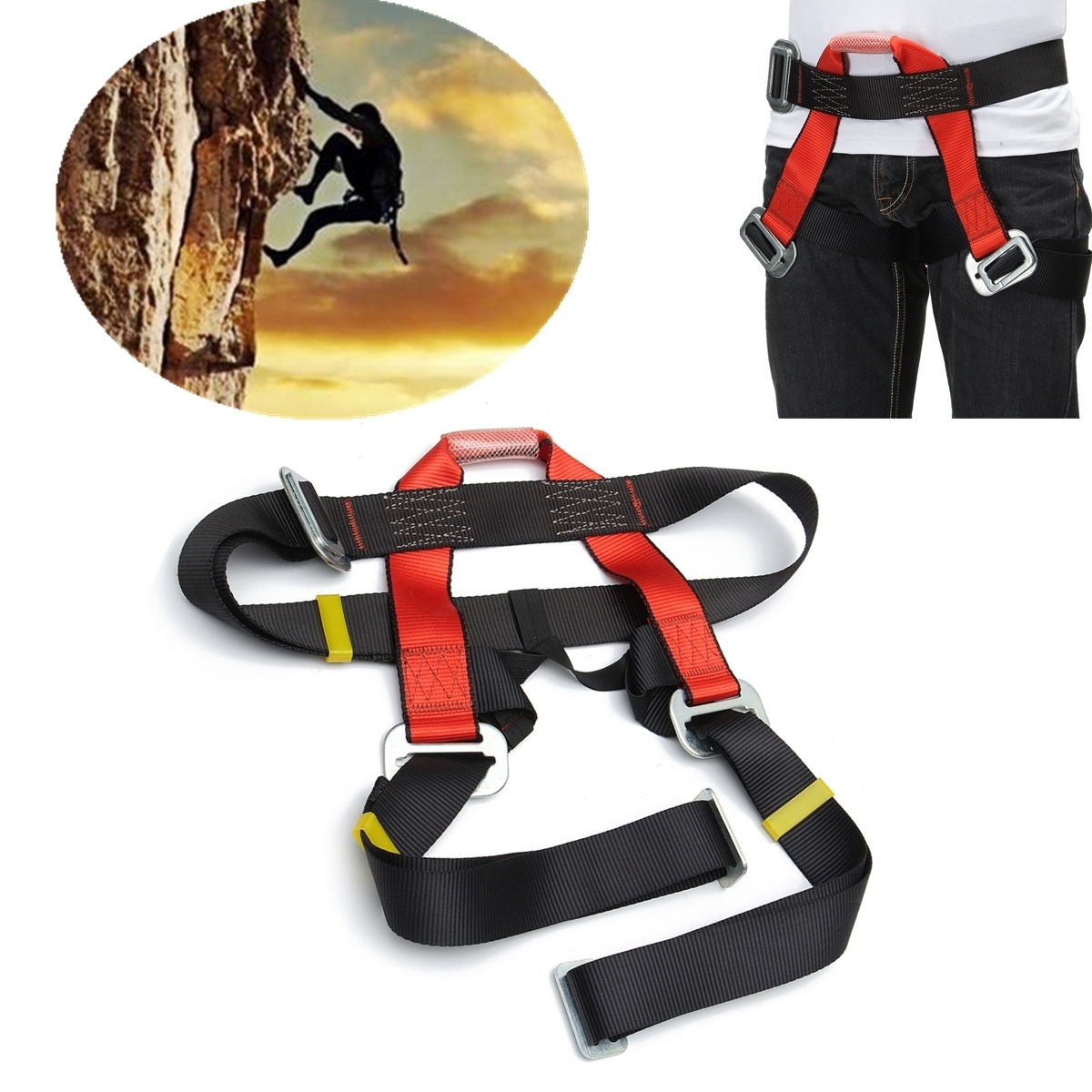 New Outdoor Climbing Safety Belt Half Body For Rock Climbing Downhill