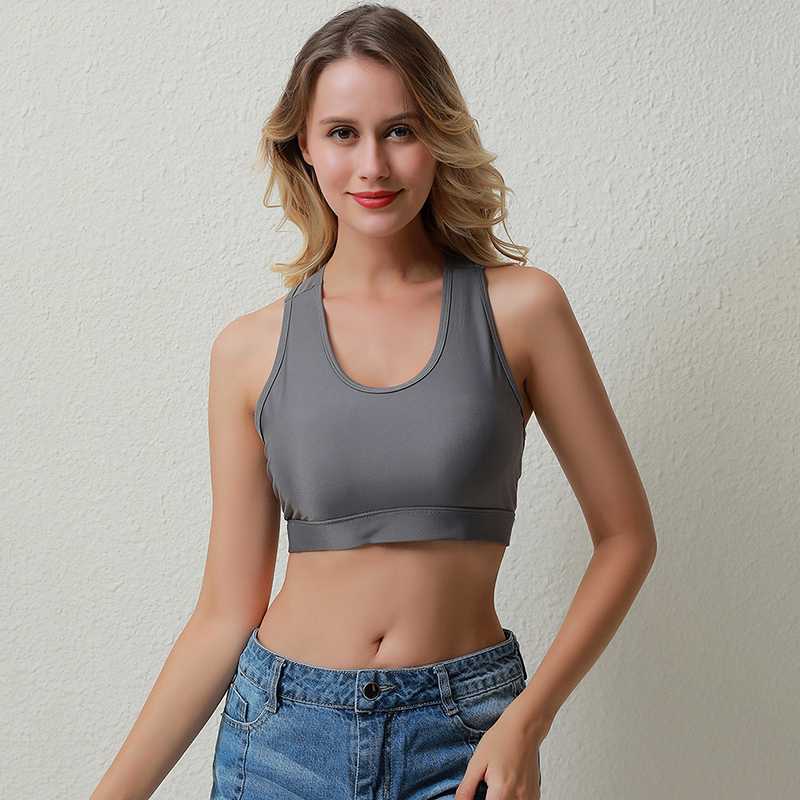 

Women' Sports Shirt Push Ups Back Pocket Portable Mobile Phone Casual Vest Shockproof Running Sportswear, Black