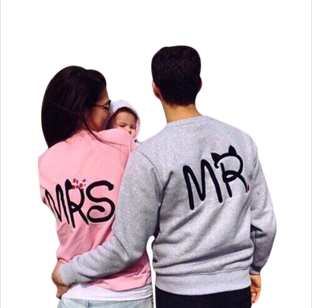

Sweety Mr Mrs Printed Pullover Hoodies Couples Lovers Sweatshirt Men Women Shirts Hoodie Casual Long Sleeve Tops