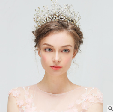 

Pearl crown diadem handmade headdress princess rhinestone headband veil jewelry lolita headdress