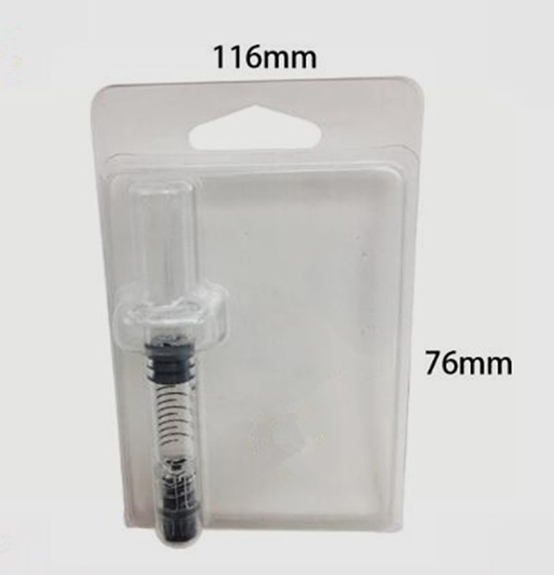 

PVC Pack Package Packing plastic with 4 lock notches to seal Clamshell Clam shell packging for Luer Lock and Luer head glass syring