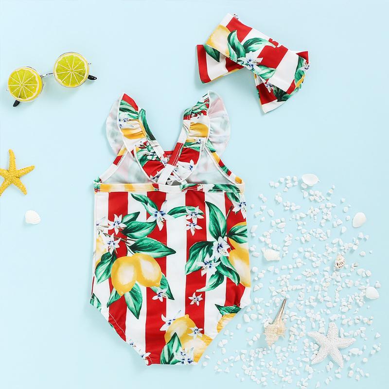 

Toddler Baby Girl Summer Swimwear Swimsuit Bikini Set Ruffle Bathing Suit 6M-4Y