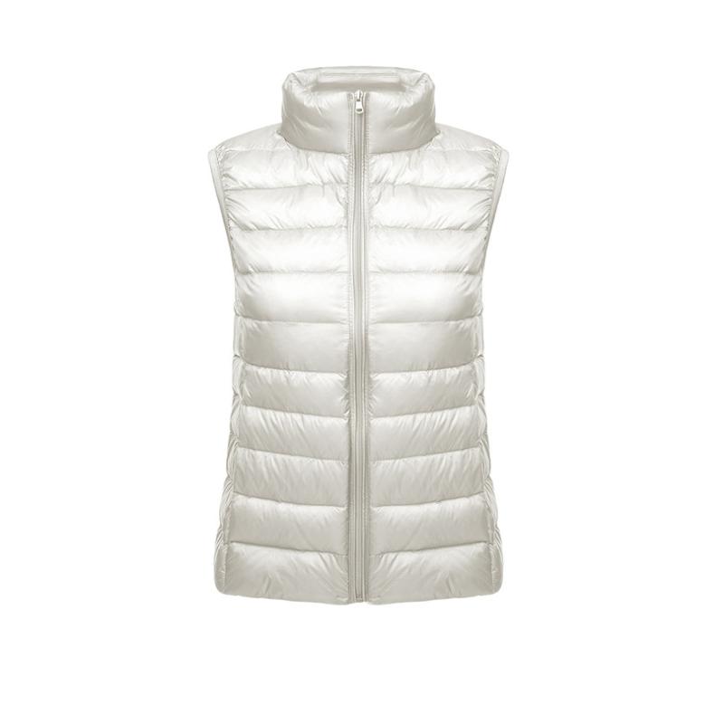 

Autumn 90% White Duck Down Vest Female Sleeveless Vest Coat Warm Down Jacket -3XL Plus Size Women Ultra Light Waistcoat Jackets, As picture