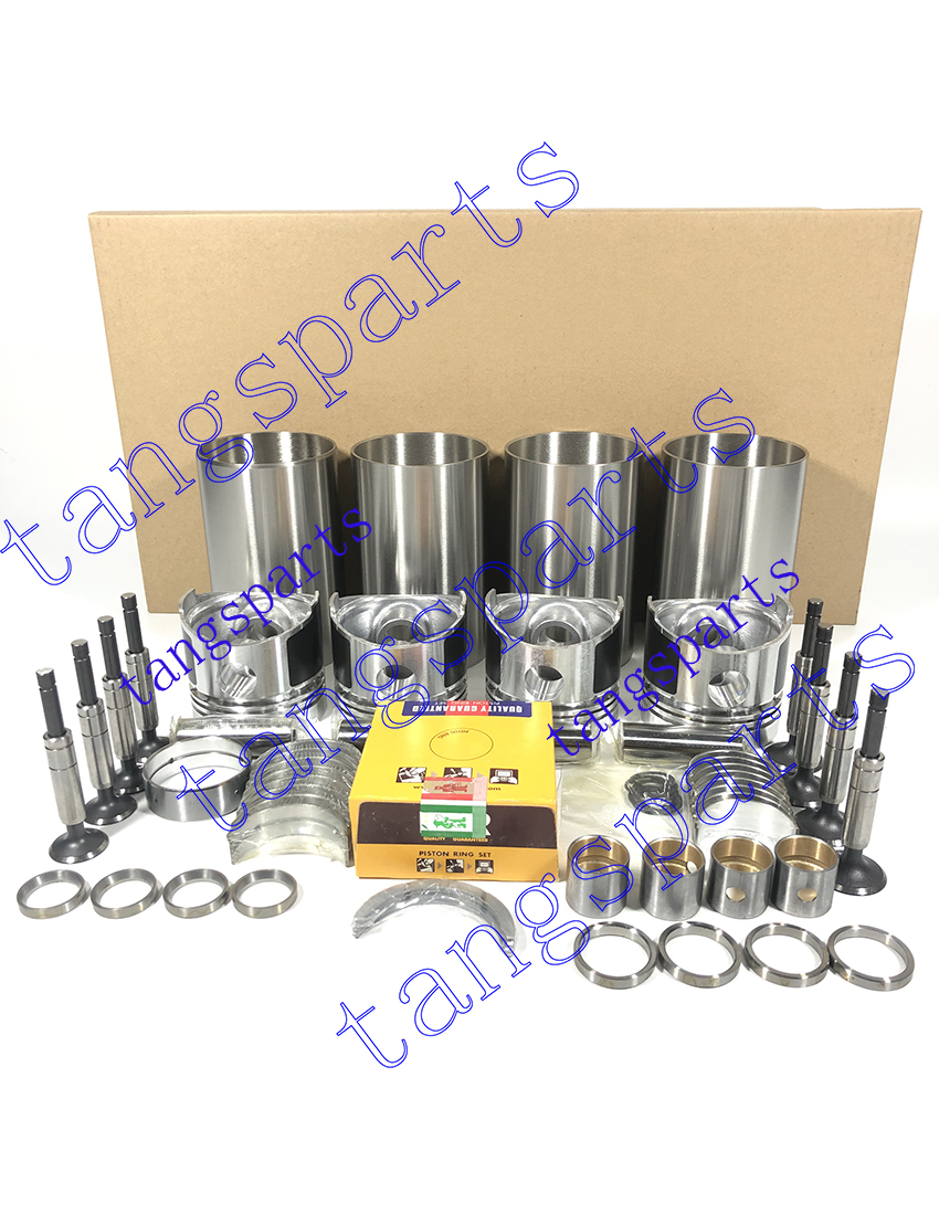 Kit de reconstruction de moteur V1702 avec vannes, pour moteur KUBOTA adapté à l'excavatrice KH90 L355DTSS 743, kit de pièces de reconstruction d