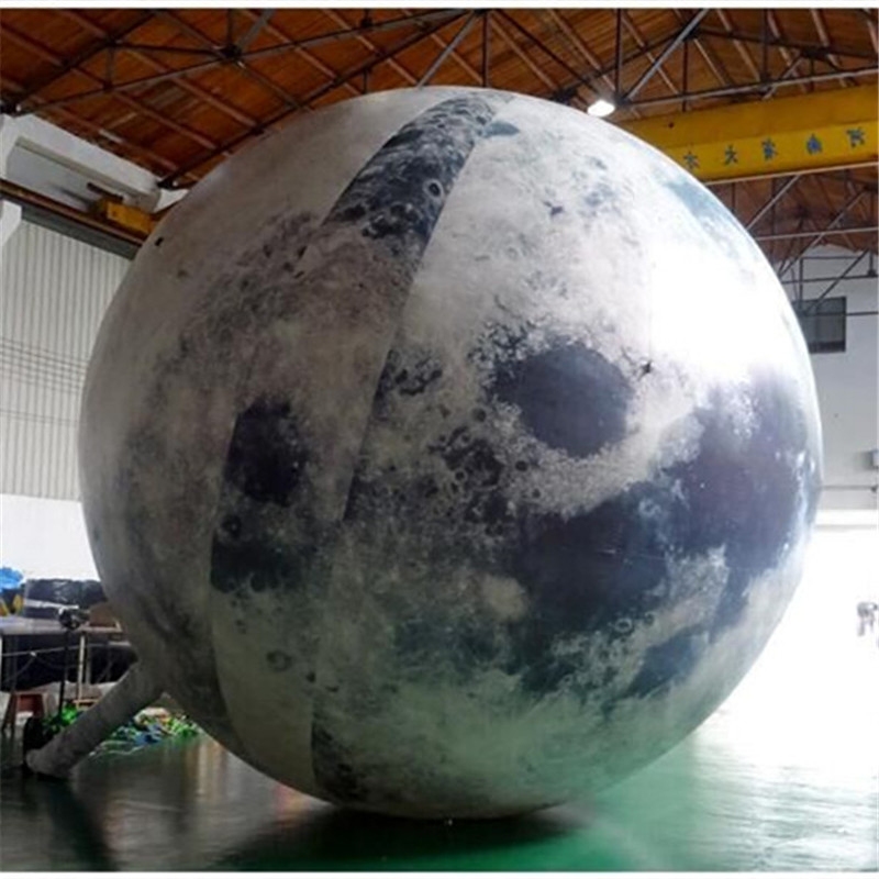 

Free Shipping 2m LED lighting Planet Balloon Advertising Inflatable Ball,Giant Decoration Inflatable Led Moon For Holiday