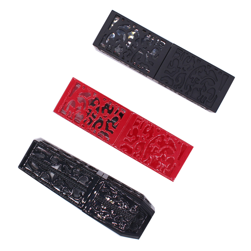 

Empty Lipstick Tube with Black red Hollow Lipstick Tubes Lip Balm Tube DIY 12.1mm Homemade Packaging Material Shell fast shipping F20171958