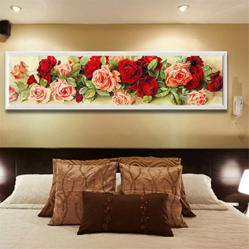 

5D Rose Wall Diamond Embroidery Painting DIY Rhinestone Cross Stitch Craft Kit Home Decor Rose Pattern