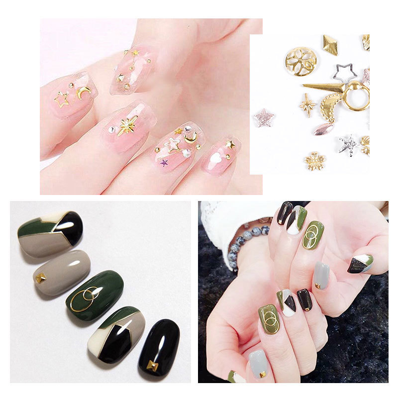 

2020 Star Moon Rivet Hollow Dotting Pen Picker Wax Pencil Acrylic Nail Art Tool Manicure Decoration Handle Picker Wax Pencil 1PC