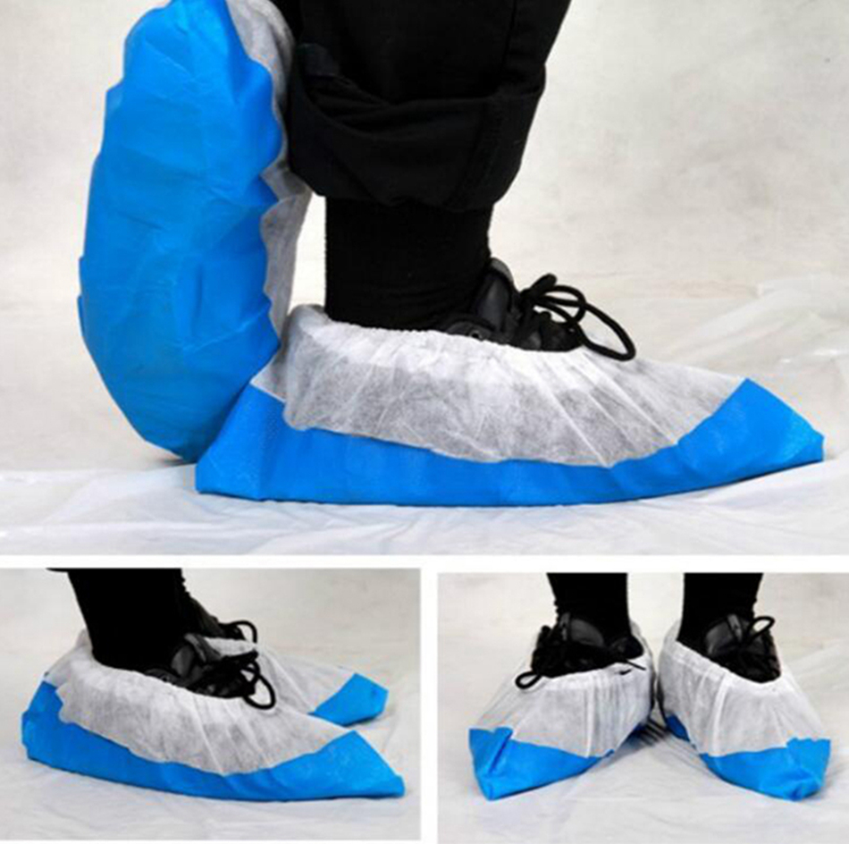 50 Paire Étanche Anti Slip Jetable Couvre-chaussure Overshoes du tissu non tissé