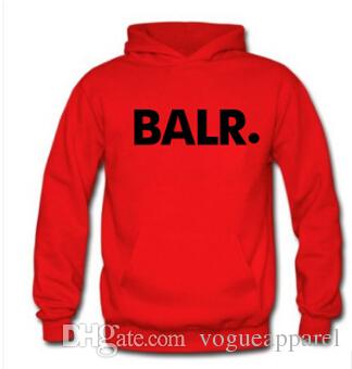 

BALR Letters Printed Hoodies Mens Spring Autumn Fleece Pullovers Hooded Sweatshirts Sports Tracksuits Tops Long Sleeved, Grey with white