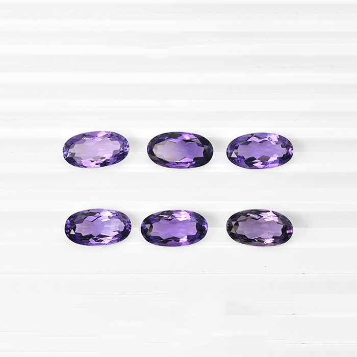 

50pcs/lot Medium Purple 3x4-4x6mm Oval Brilliant Facet Cut 100% Authentic Natural Amethyst Crystal High Quality Gem Stones For Jewelry