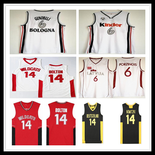 

Wildcats High School 14 Troy Bolton Jersey Movie Basketball Deutschland 14 Dirk Nowitzki Kinder 6 Manu Ginobili Latvija 6 Kristaps Porzingis, Yellow