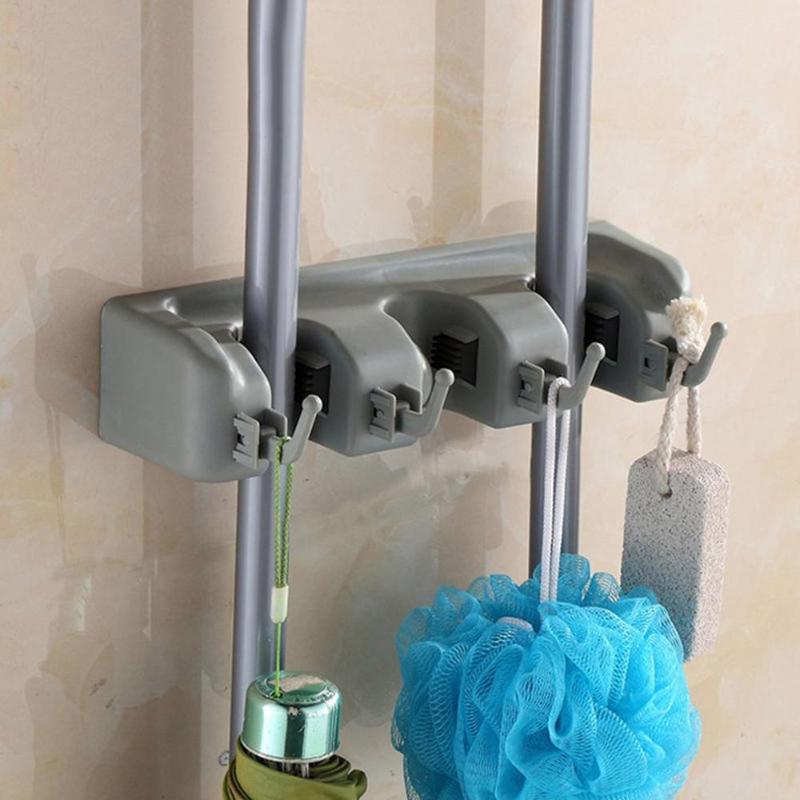 

Mop Rack Household Items Mop Rack Multi-Function With Hook Magic Household Cleaning Supplies
