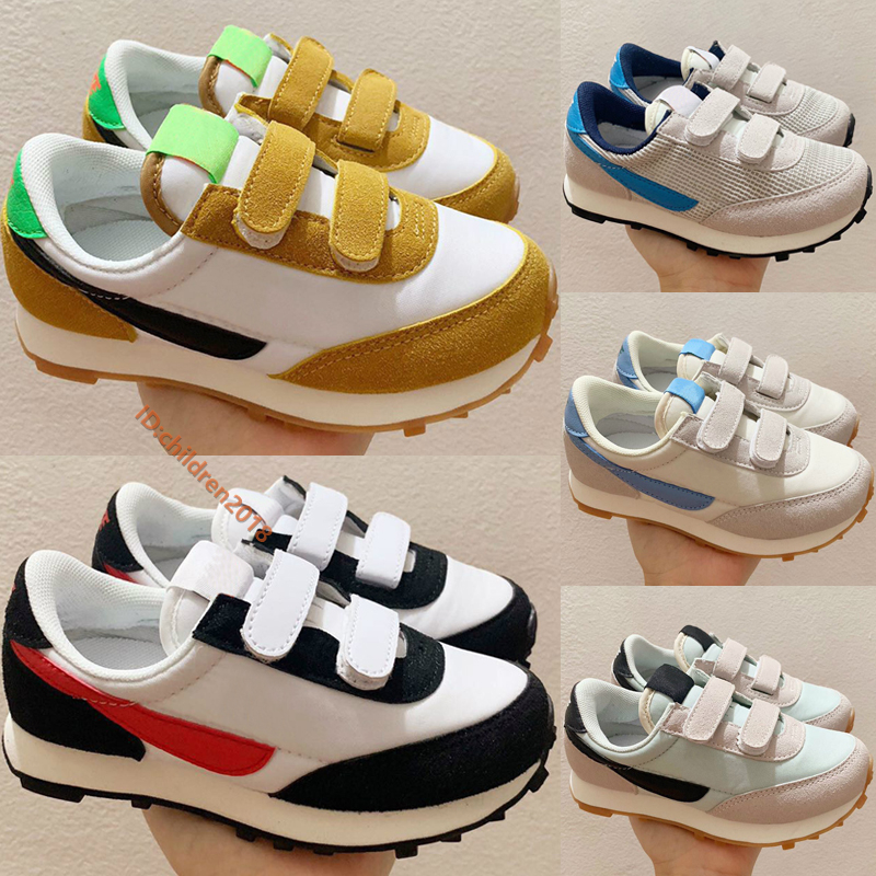 

2020 Daybreak Type Kids Running Shoes Brand Toddler Sneakers Hook & Loop Wheat Black Red Blue Babys Boys Girls Trainers Size 22-35, #03