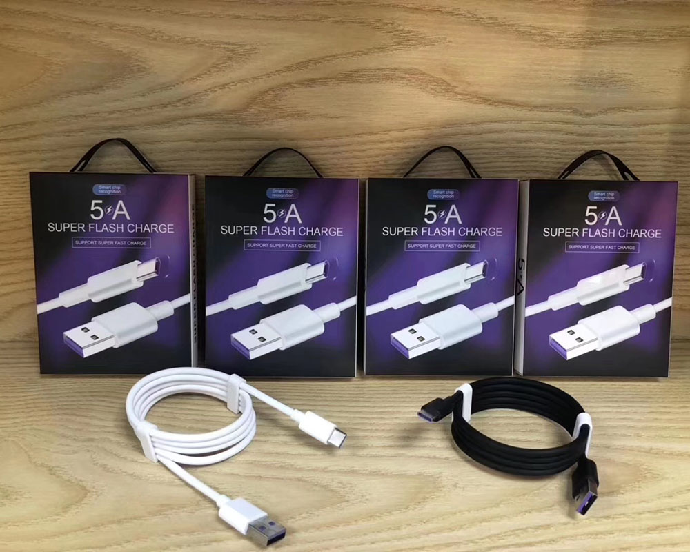 

5A SuperCharge Fast Charger Type C USB Cable Super Fast Charger for Samsung S10+ S9 S8 HTC LG Xiaomi Oppo Vivo Huawei Mate 20,P30 Pro,Nova 5, Black