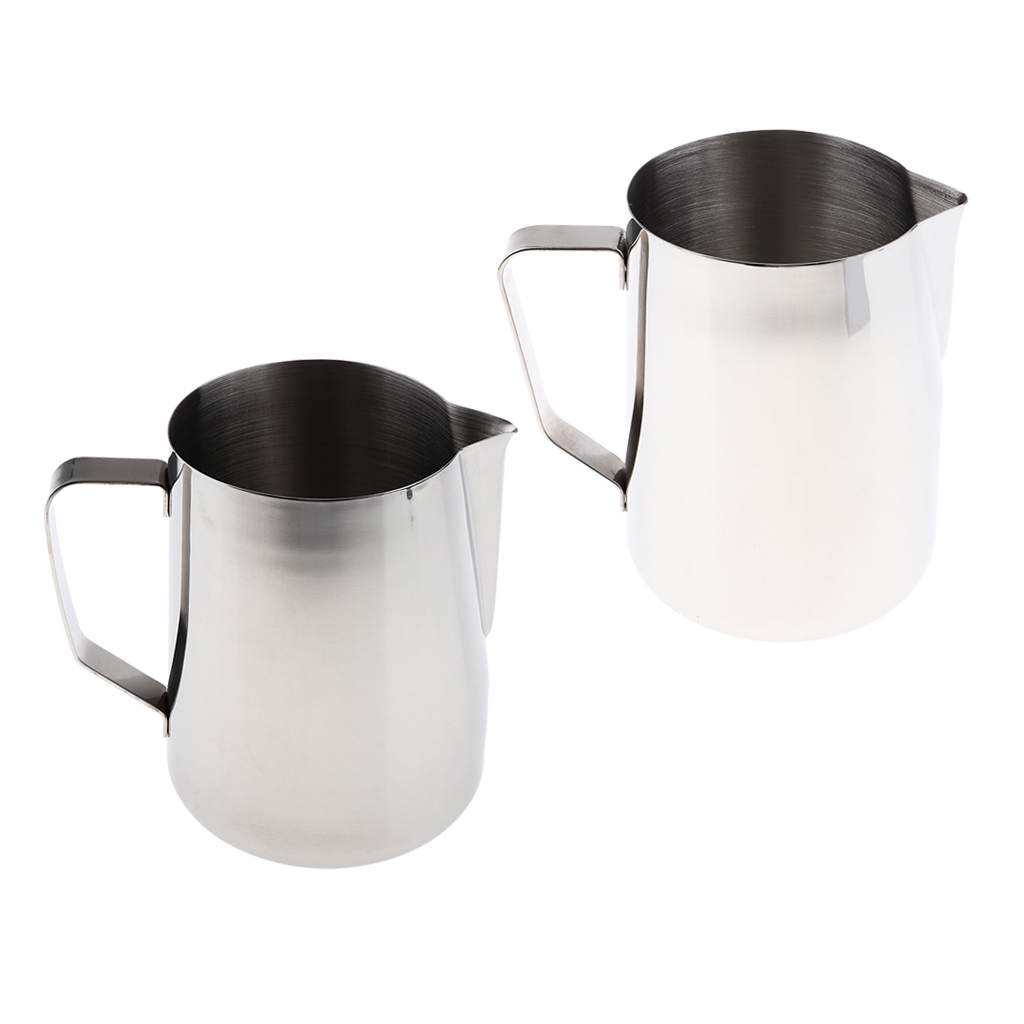 Rekkles Acero Inoxidable caf/é espumejea Pitcher Tire Batidor de Leche de la Taza de la Flor de Acero Cappuccino Caf/é Leche Leche de caf/é M/áquinas de Hacer Espuma Arte