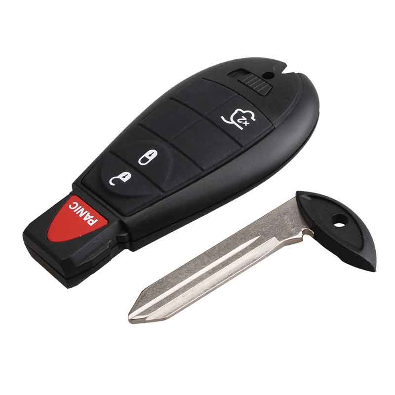 

3+1Buttons 433Mhz PCF7941 chip Y160 Blade For Jeep Grand Cherokee 2008 2009 2010 2011 2012 Keyless Remote Key Fob, Black