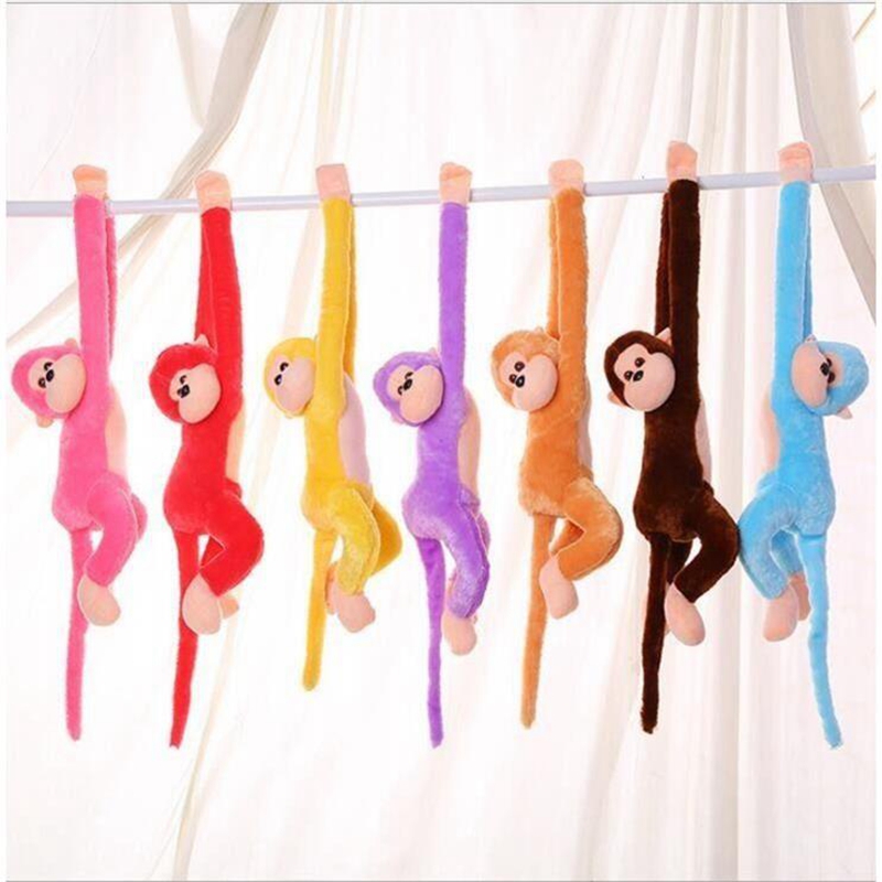 

21.6inch / 55cm Kids Soft Animal Monekys Plush Toys Cute Colorful Long Arm Monkey Stuffed Animal Doll Gifts New, Pink
