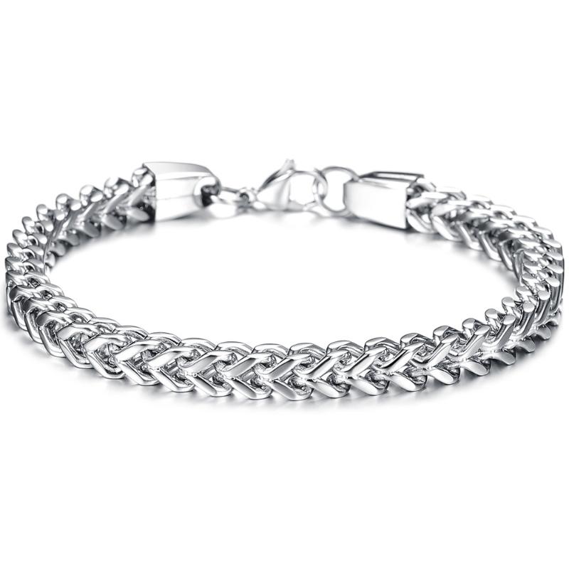 

Link, Chain 316Stainless Steel Lobster Bracelets For Men Hip Minimalism Aggressiveness Individuality Accessories