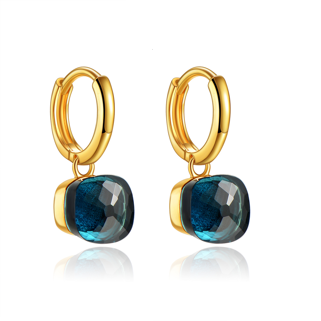 

Fashion Gold Drop Earrings Solid 925 Sterling Silver Austrian Crystal Earring for Women Wedding Birthday Gift Jewelry CJ191209