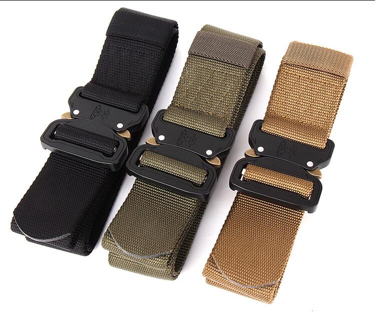 

Fashion-Combat Military Equipment Tactical Belt Men 1000D Nylon Metal Buckle Knock Off Belts US Army Soldier Carry Waist Belt 4.5cm, Black