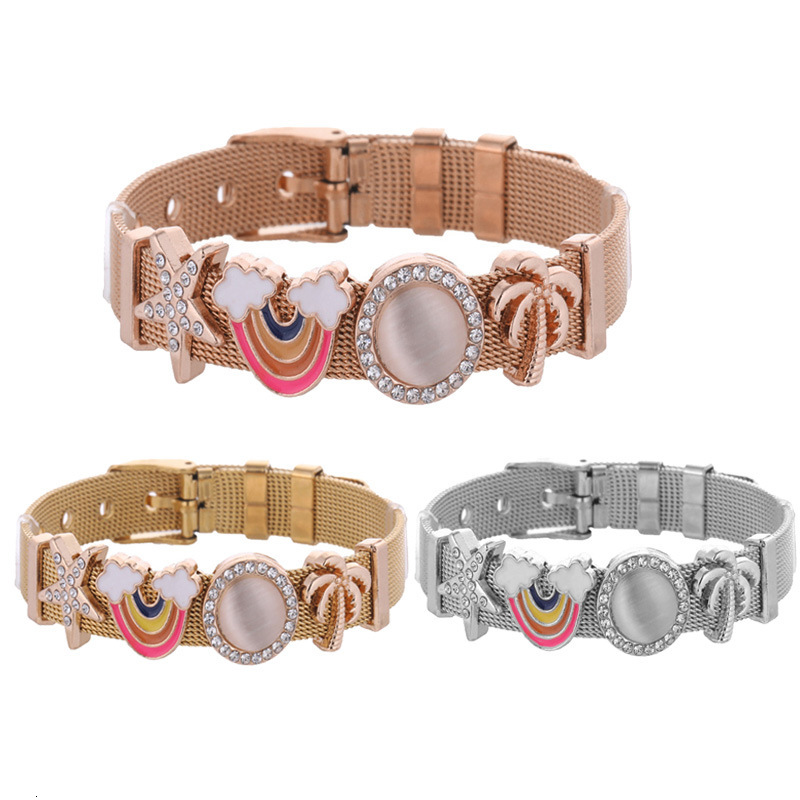 

Single Product Reticular Bracelet Keeper Stainless Steel Rainbow Bracelet