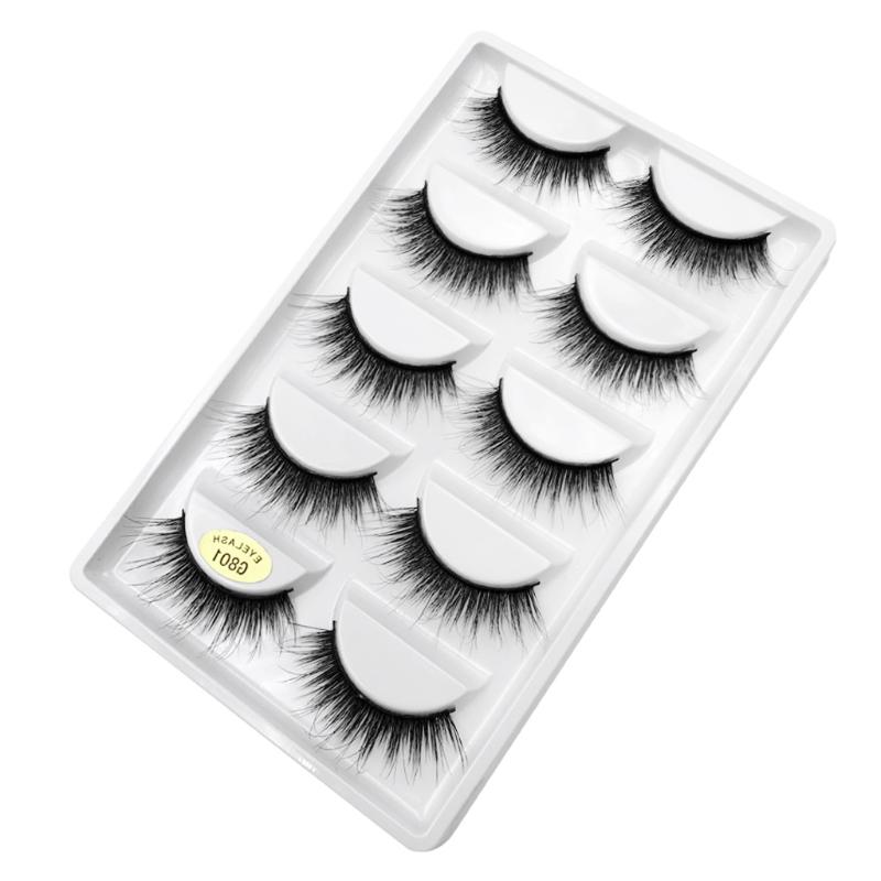 

5 Pairs Reusable 3D Eyelashes Extension Fibre False Eye Lashes Makeup Long Natural
