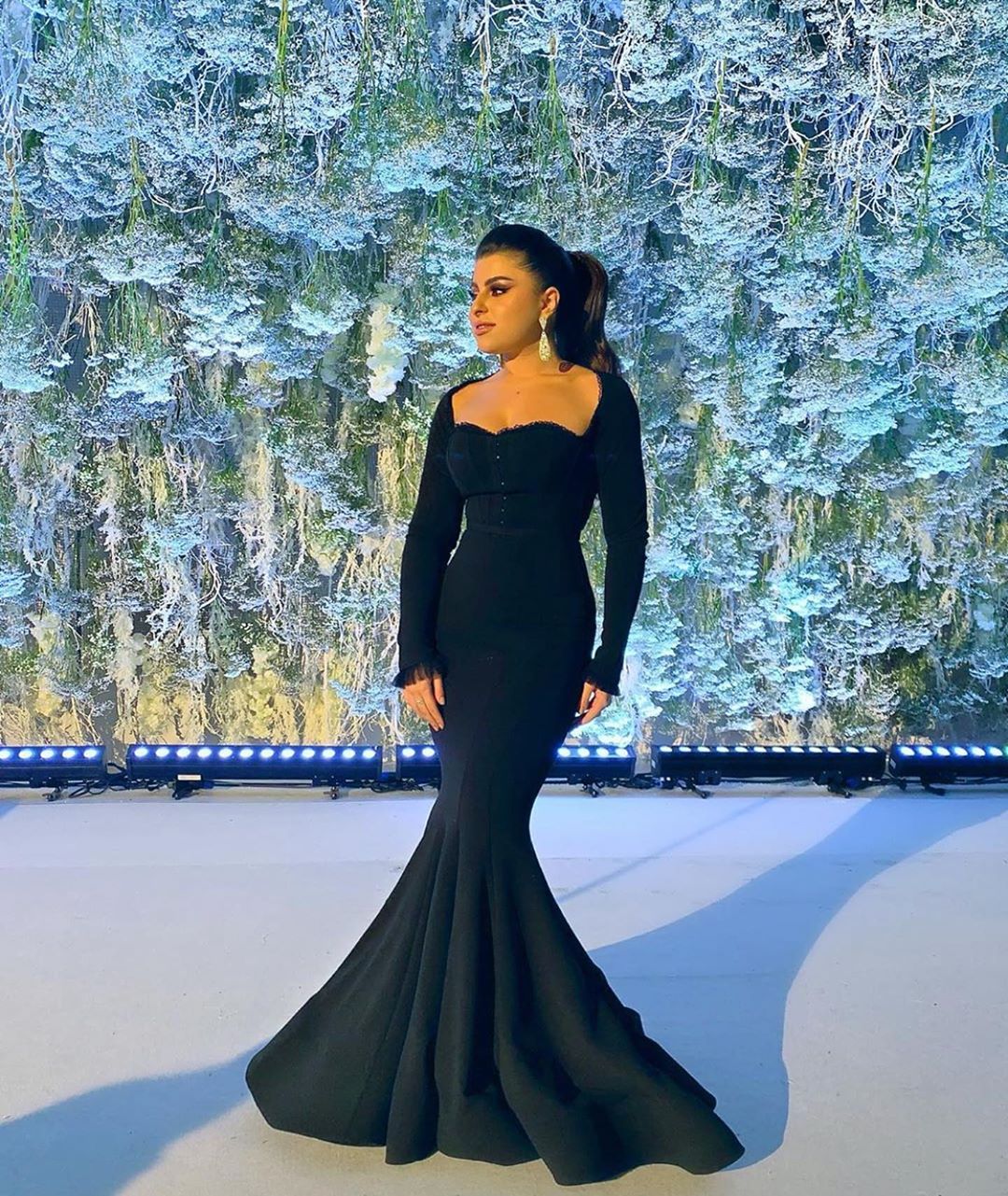 

2020 Arabic Aso Ebi Sexy Cheap Mermaid Evening Dresses Long Sleeves Satin Prom Dresses Elegant Formal Party Second Reception Gowns ZJ522, Blue