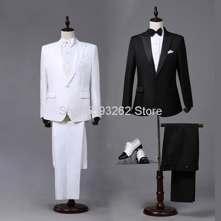 

Men Performance Clothing Suit Graduation Season Photo Chorus Group Suit Photo Studio Take Photos Dress Two-piece Set, Black