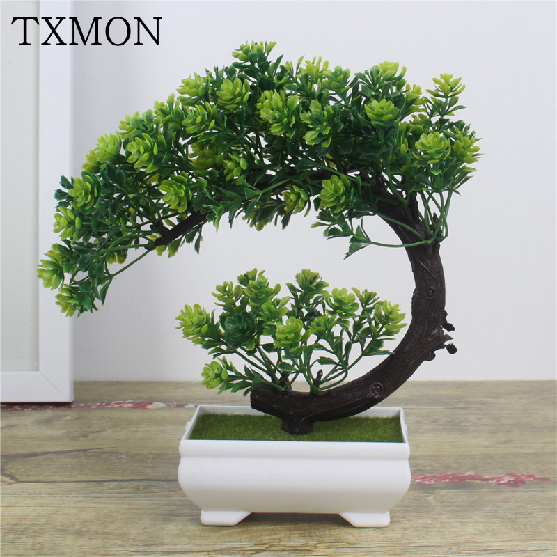 

Artificial Plants Bonsai Small Tree Pot Plants Fake Flowers Potted Ornaments For Home Decoration Hotel Garden Decor, F06